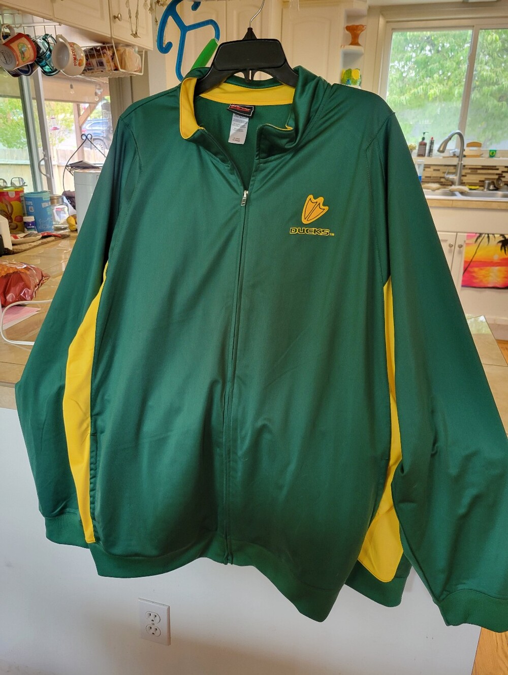 Genuine Merchandise Green & Yellow Full-Zip Performance Jacket